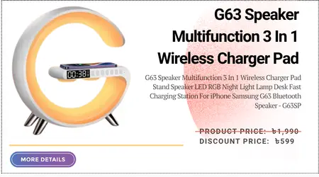 G63 Speaker Multifunction 3 In 1 Wireless Charger Pad