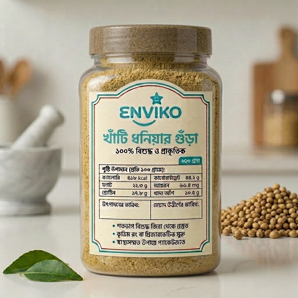 Gemini_Generated_Image_k1geqok1geqok1ge Pure Coriander Powder - (খাঁটি ধনিয়ার গুড়া) - Image 1